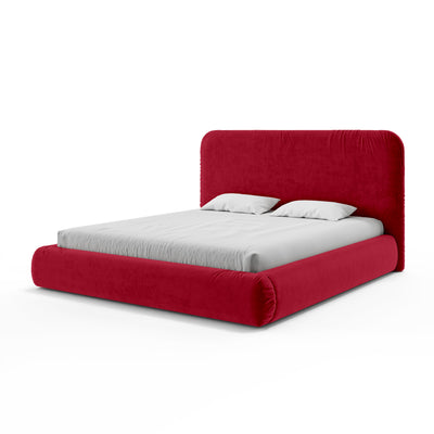 Upholstered bed with storage in a modern organic style | Paries