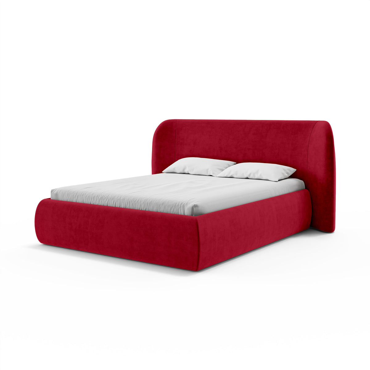 Upholstered bed with storage in a modern soft style | Frasspo