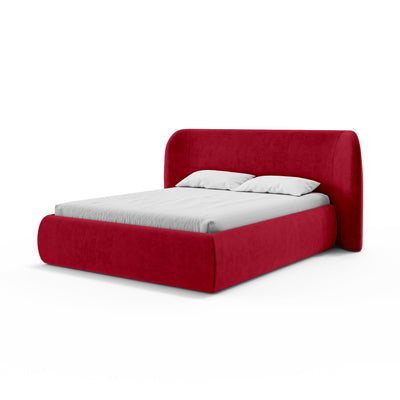Upholstered bed with storage in a modern soft style | Frasspo