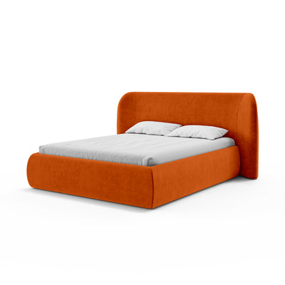 Upholstered bed with storage in a modern soft style | Frasspo