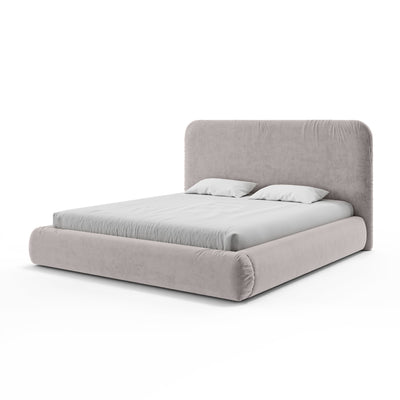 Upholstered bed with storage in a modern organic style | Paries