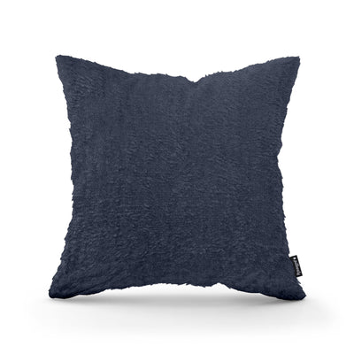 Poduszka dekoracyjna 45×45 cm w stylu glamour | Plusz Atramentowy Grafit (SORRISO 01)