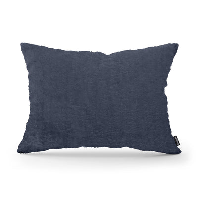 Poduszka dekoracyjna 40x55 cm w stylu glamour | Plusz Atramentowy Grafit (SORRISO 01)