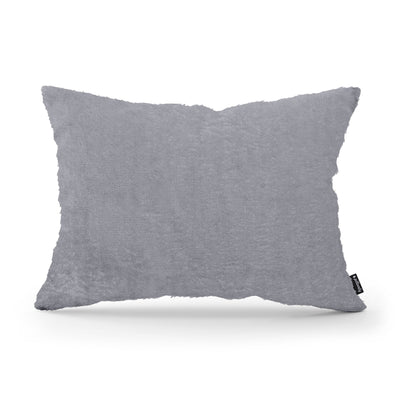 Poduszka dekoracyjna 40x55 cm w stylu glamour | Plusz Stalowy Popiół (SORRISO 04)