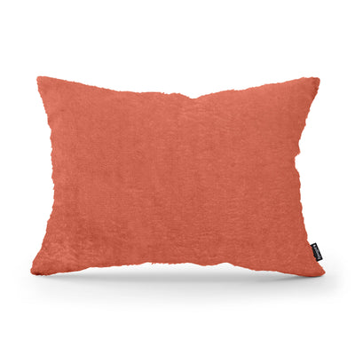 Poduszka dekoracyjna 40x55 cm w stylu glamour | Plusz Czerwona Terra (SORRISO 09)