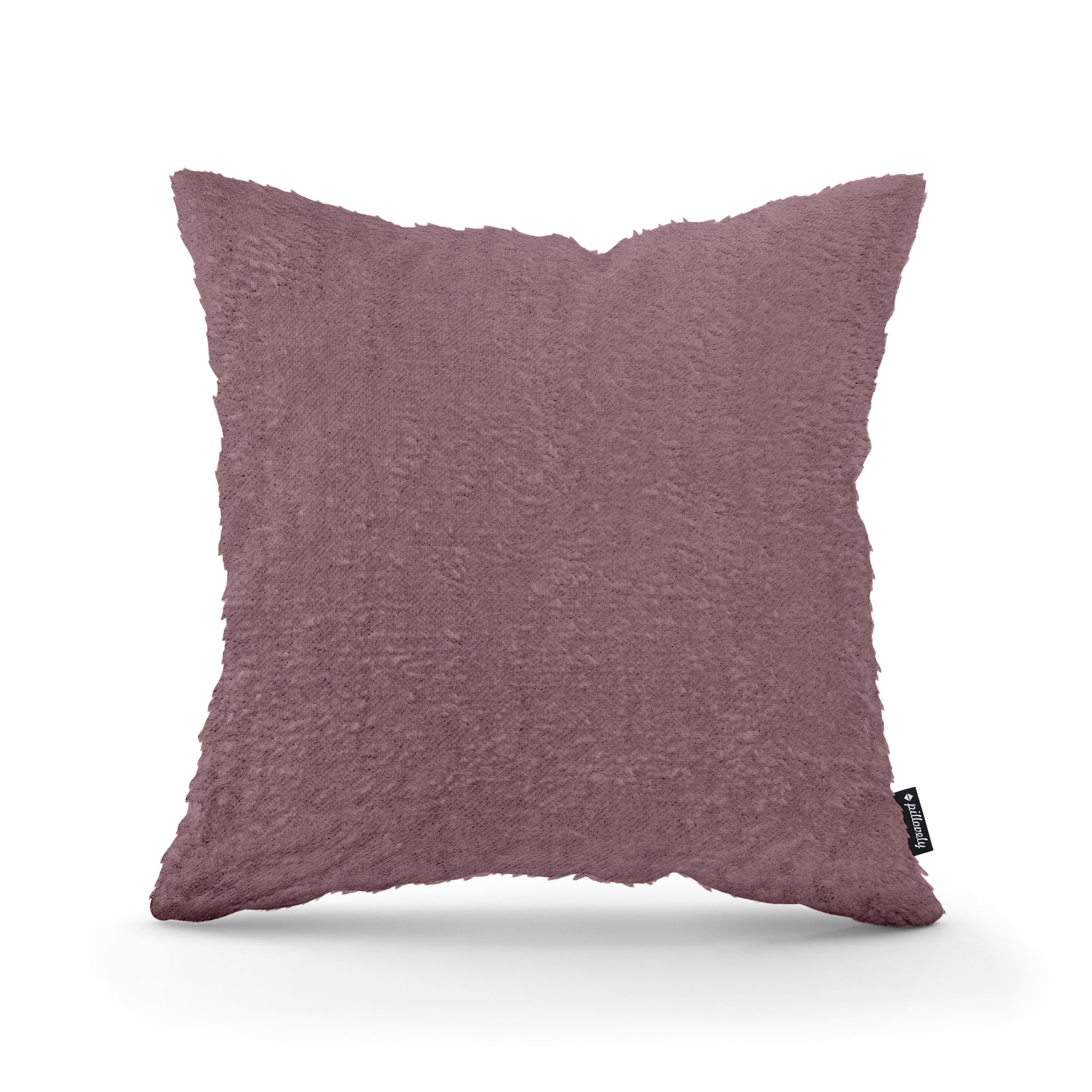Poduszka dekoracyjna 45×45 cm w stylu glamour – plusz 100% PES, miękka struktura | Plusz Różana Sepia (SORRISO 10)