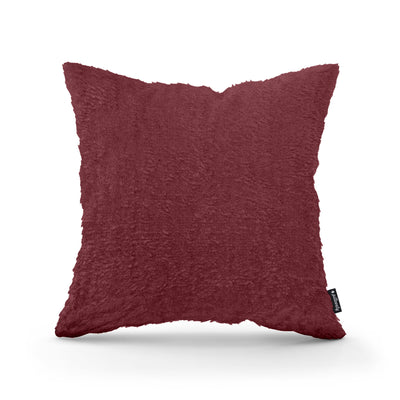 Poduszka dekoracyjna 45×45 cm w stylu glamour | Plusz Burgundowy Kamień (SORRISO 12)