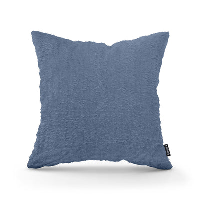 Poduszka dekoracyjna 45×45 cm w stylu glamour | Plusz Stalowy Błękit (SORRISO 14)