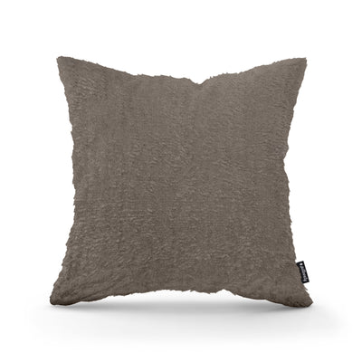 Poduszka dekoracyjna 45×45 cm w stylu glamour | Plusz Brązowy Taupe (SORRISO 18)