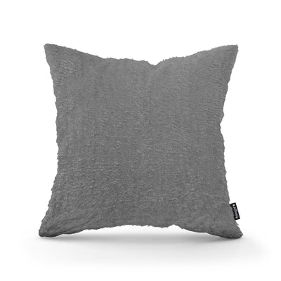 Poduszka dekoracyjna 45×45 cm w stylu glamour | Plusz Grafitowy Pył (SORRISO 19)