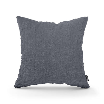Poduszka dekoracyjna 45×45 cm w stylu glamour | Plusz Grafitowa Poświata (SORRISO 20)