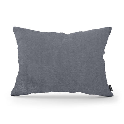 Poduszka dekoracyjna 40x55 cm w stylu glamour | Plusz Grafitowa Poświata (SORRISO 20)