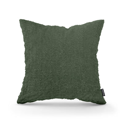 Poduszka dekoracyjna 45×45 cm w stylu glamour | Plusz Zielony Grafit (SORRISO 26)