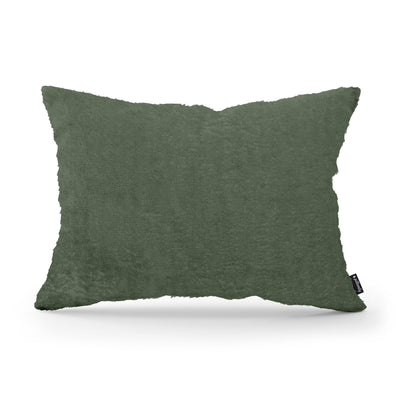 Poduszka dekoracyjna 40x55 cm w stylu glamour | Plusz Zielony Grafit (SORRISO 26)
