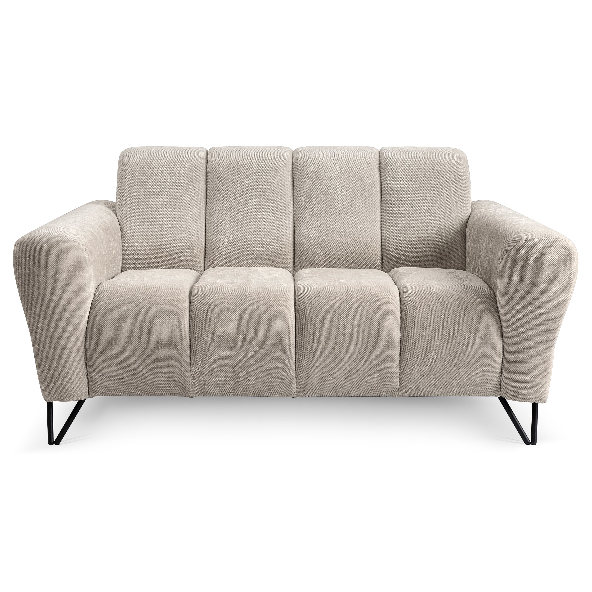 Sofa 2-osobowa do salonu w stylu soft, tkanina Storm | Nellia