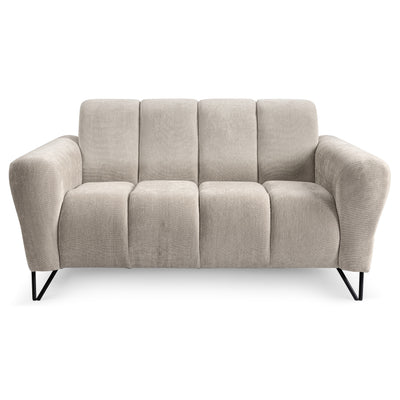 Sofa 2-osobowa do salonu w stylu soft, tkanina Storm | Nellia