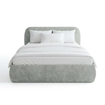Upholstered bed with storage in a soft modern style | Eterial