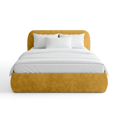 Upholstered bed with storage in a soft modern style | Eterial