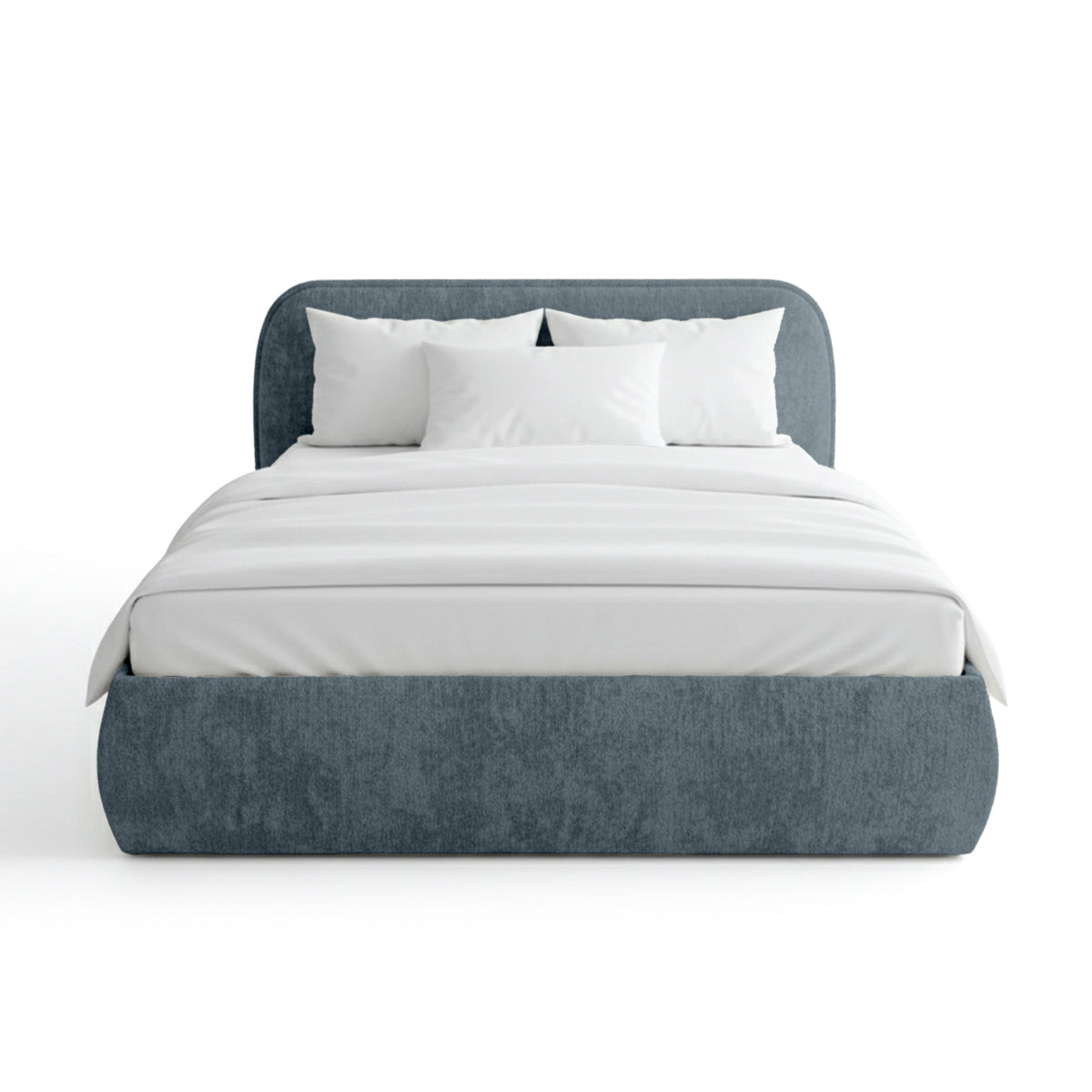 Upholstered bed with storage in a soft modern style | Eterial