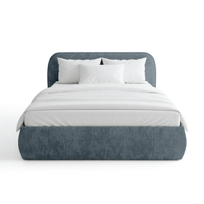 Upholstered bed with storage in a soft modern style | Eterial