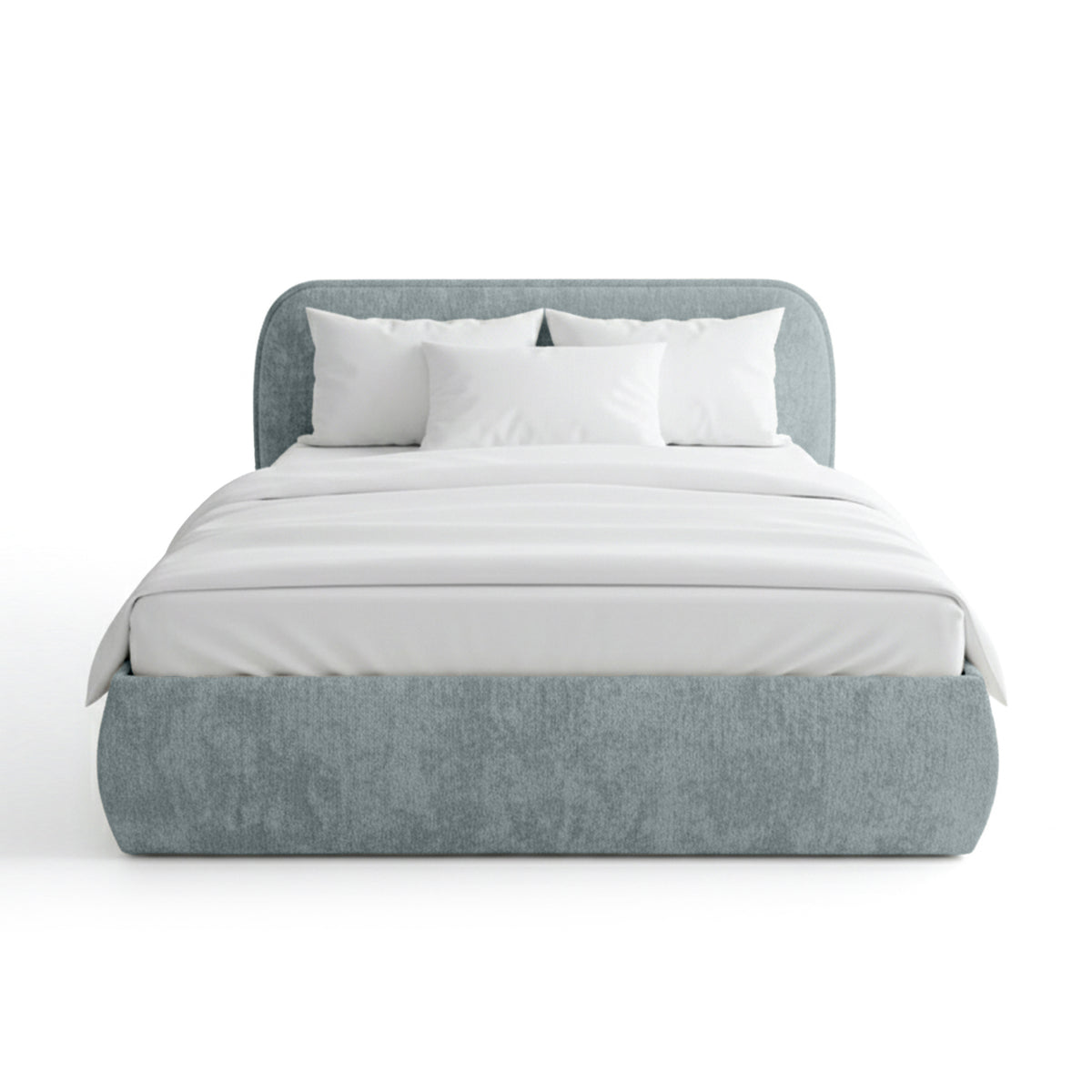 Upholstered bed with storage in a soft modern style | Eterial