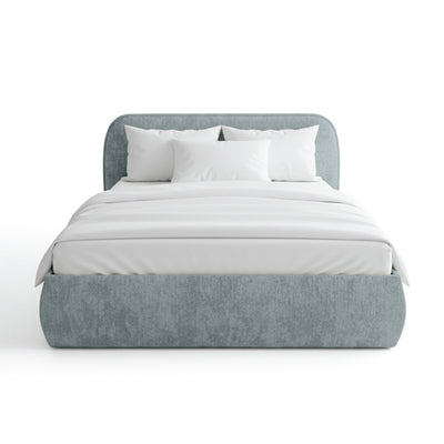 Upholstered bed with storage in a soft modern style | Eterial
