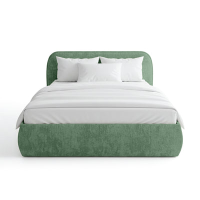 Upholstered bed with storage in a soft modern style | Eterial