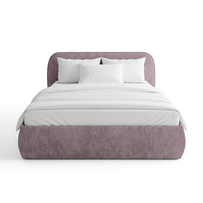 Upholstered bed with storage in a soft modern style | Eterial
