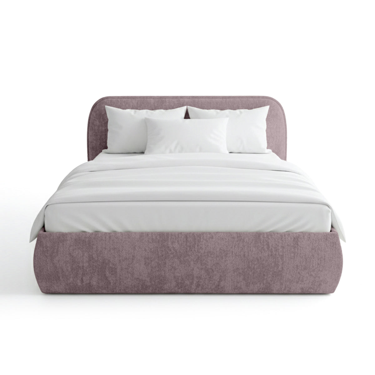 Upholstered bed with storage in a soft modern style | Eterial