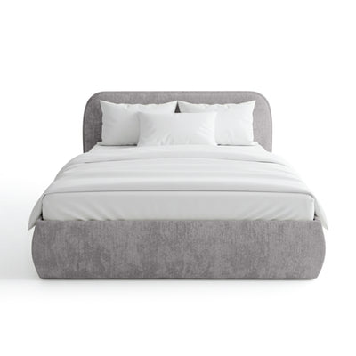 Upholstered bed with storage in a soft modern style | Eterial