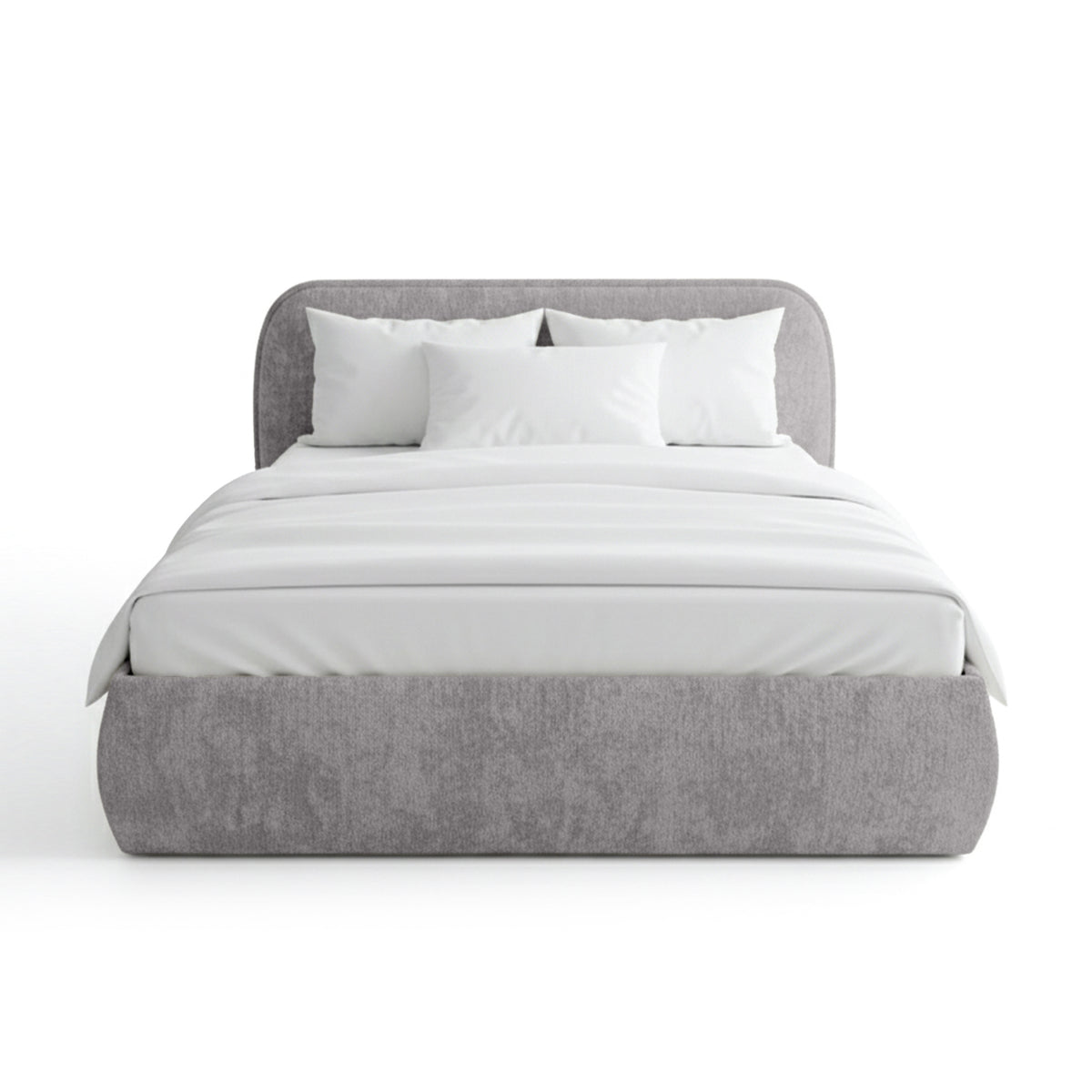 Upholstered bed with storage in a soft modern style | Eterial