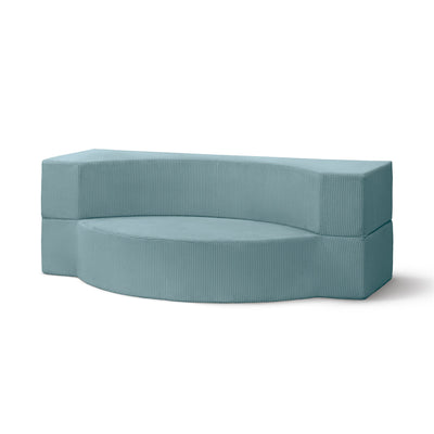 Sofa piankowa modułowa 200 cm z funkcją spania w stylu japandi | Lunaria Zimna Mięta (POSO 26)