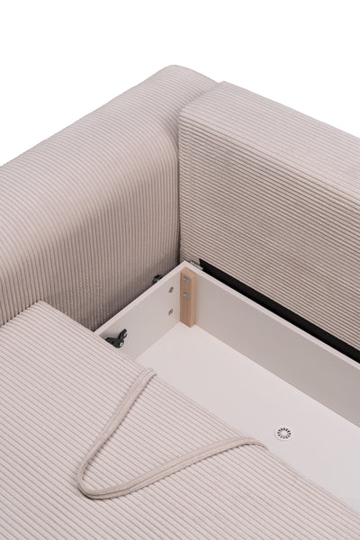 Sofa Bed 145 × 203 with Storage in Modern Style | Zoria