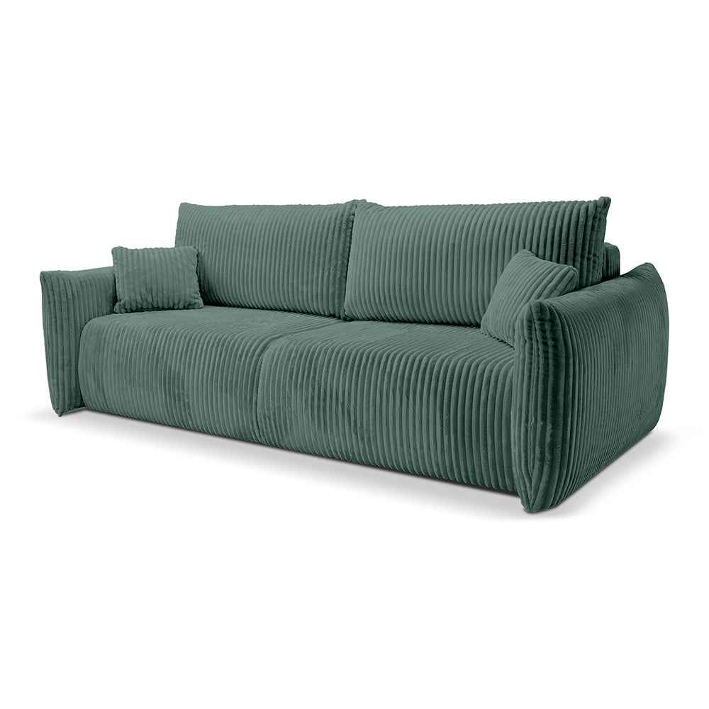 Sofa 3-osobowa z funkcją spania 145x200 z pojemnikiem w stylu nowoczesnym | ALLORO Cień Paproci (TILIA 39)
