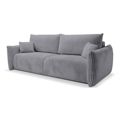 Sofa 3-osobowa z funkcją spania 145x200 z pojemnikiem w stylu nowoczesnym | ALLORO Szary Horyzont (TILIA 90)