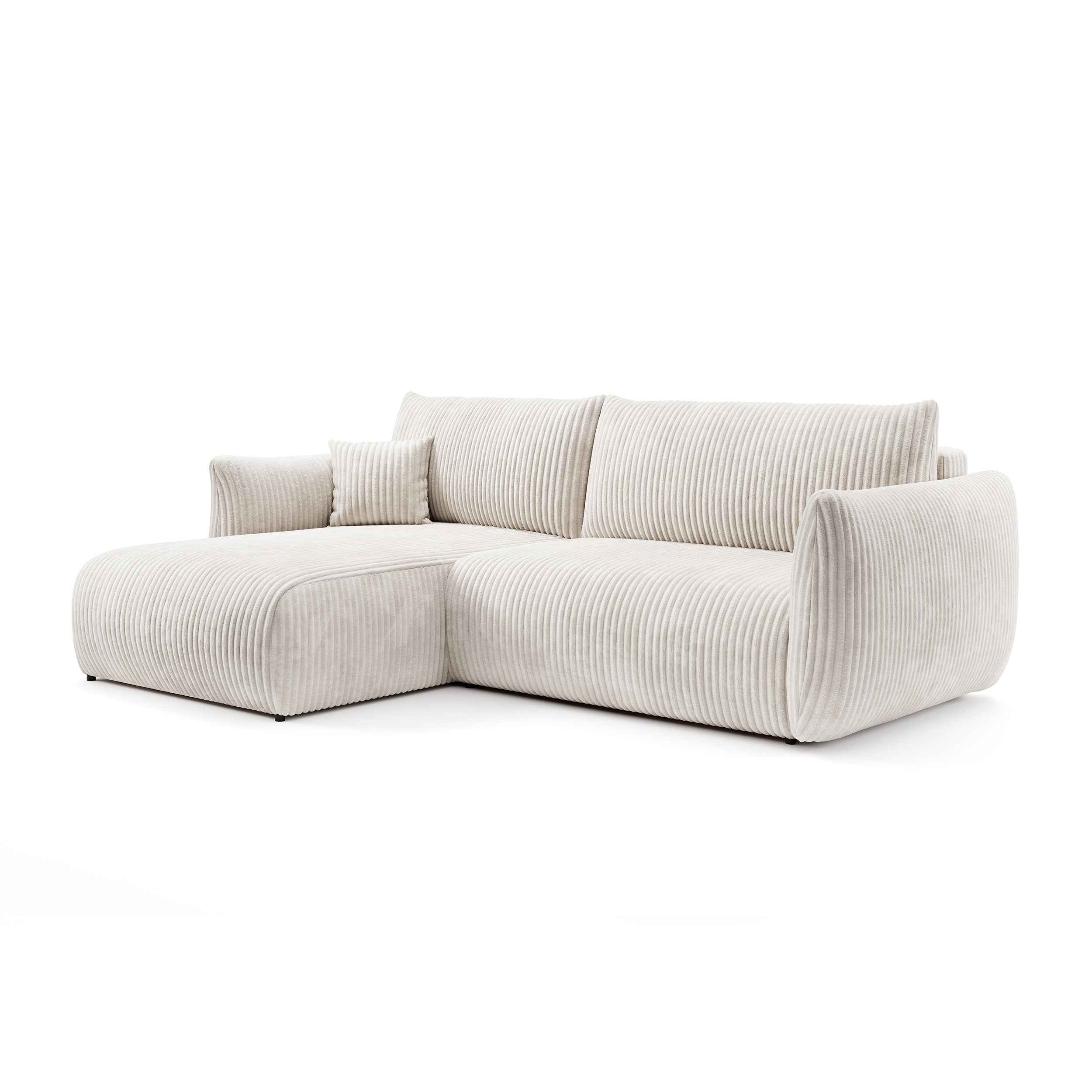 Narożnik z funkcją spania 257 cm w stylu nowoczesnym | ALLORO