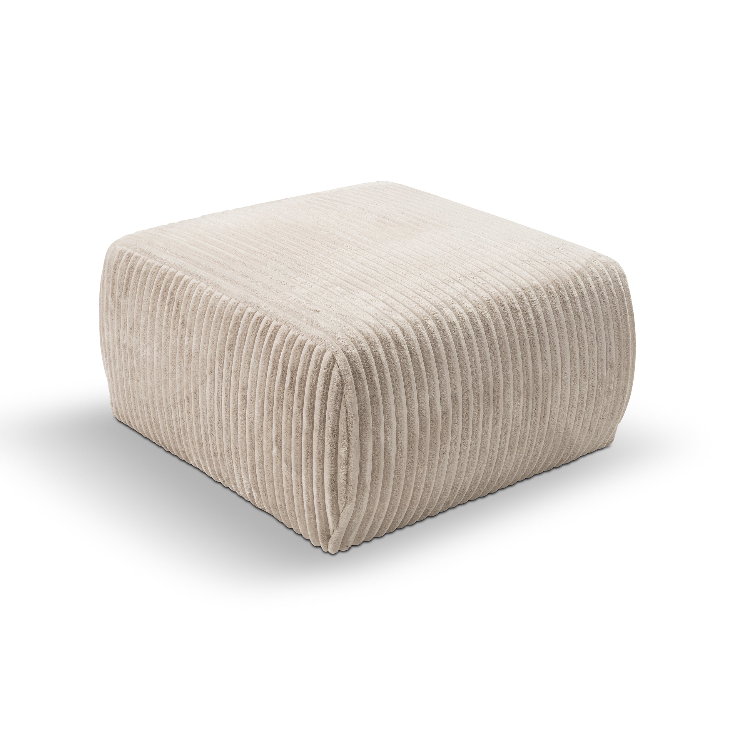 Pufa tapicerowana 82x41 w stylu vintage | ALLORO Pudrowa Perła (TILIA 01)