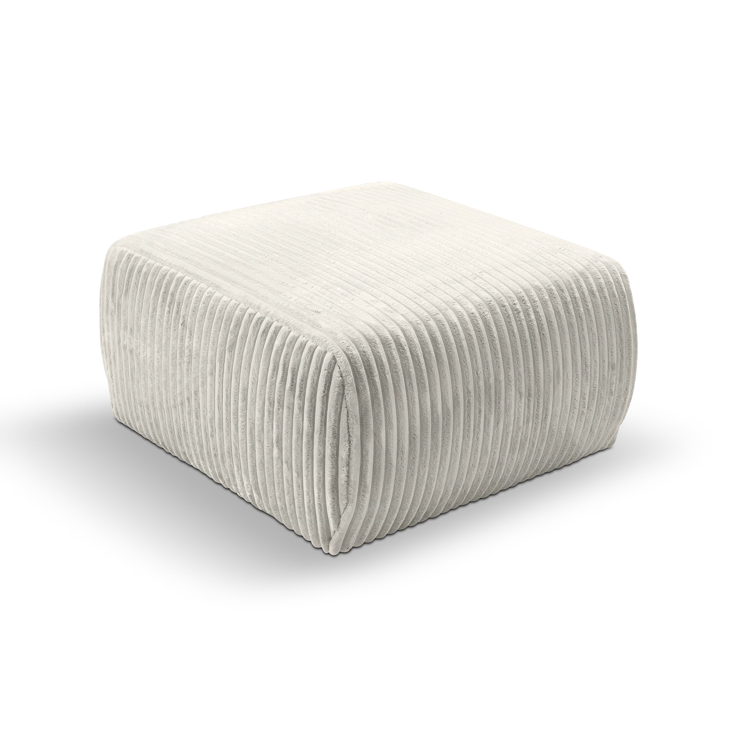 Pufa tapicerowana 82x41 w stylu vintage | ALLORO Śmietankowy Puch (TILIA 03)