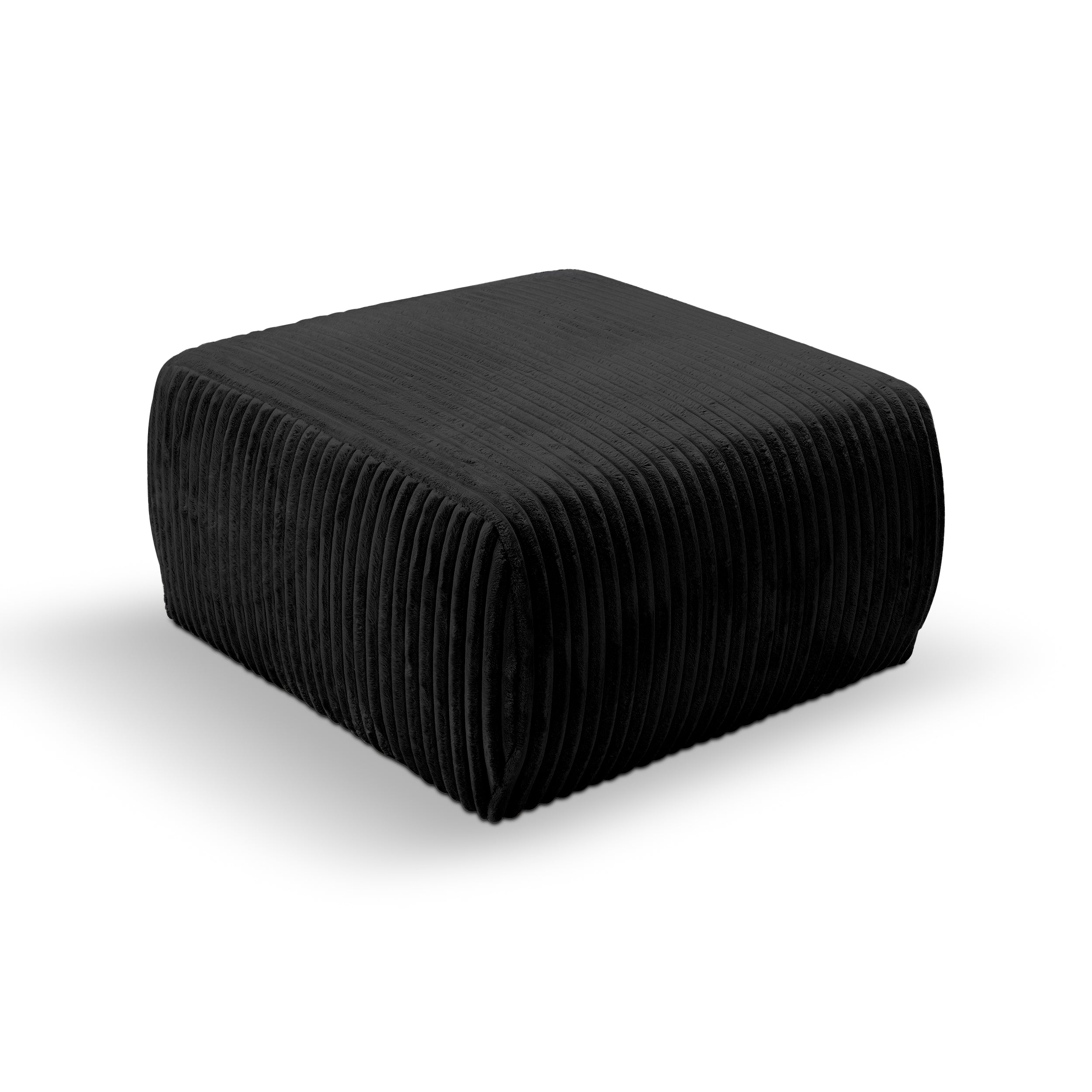 Pufa tapicerowana 82x41 w stylu vintage | ALLORO Węglowy Aksamit (TILIA 100)