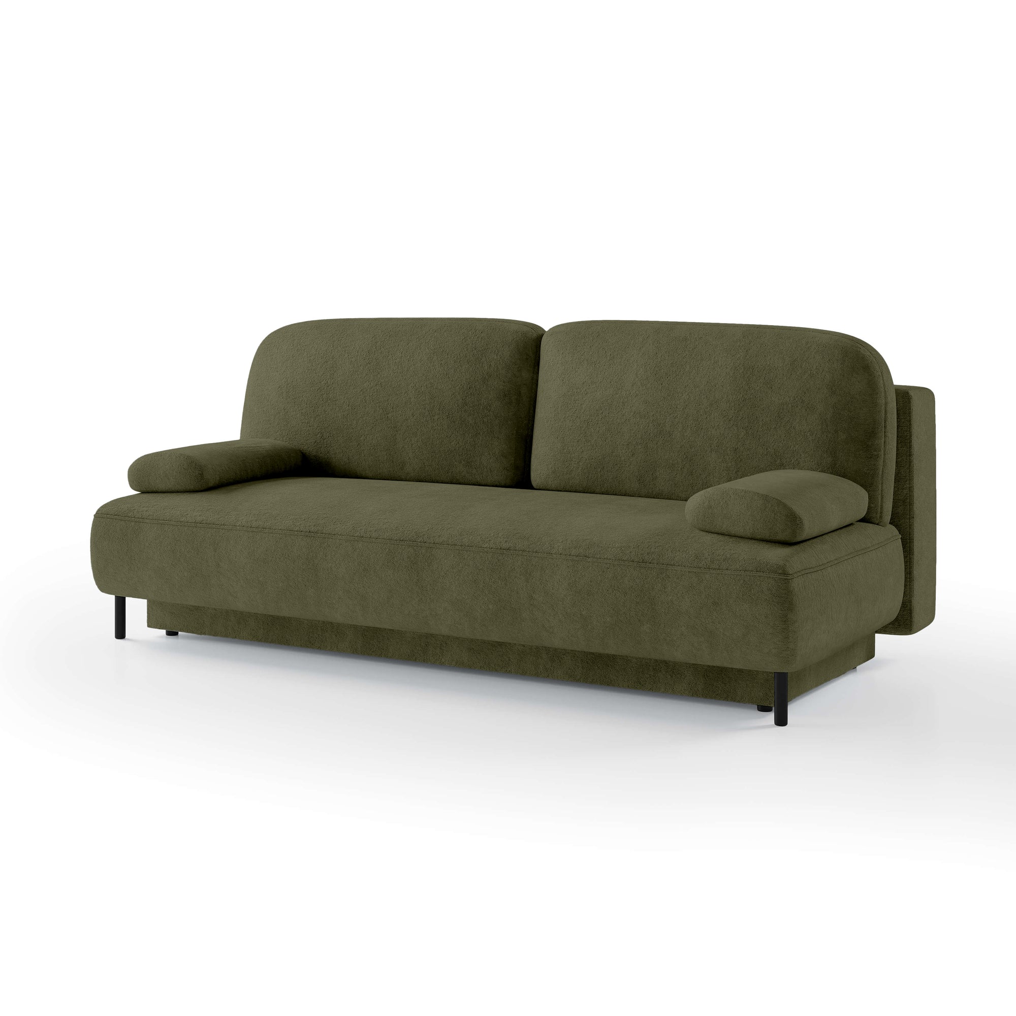 Sofa 2-osobowa z funkcją spania 140x200 z pojemnikiem w stylu nowoczesnym – mechanizm DL, sprężyny bonellowe | Tola Złoty Mech (PERFECT HARMONY 39)