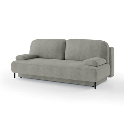 Sofa 2-osobowa z funkcją spania 140x200 z pojemnikiem w stylu nowoczesnym | Tola Piaskowy Mat (PERFECT HARMONY 83)