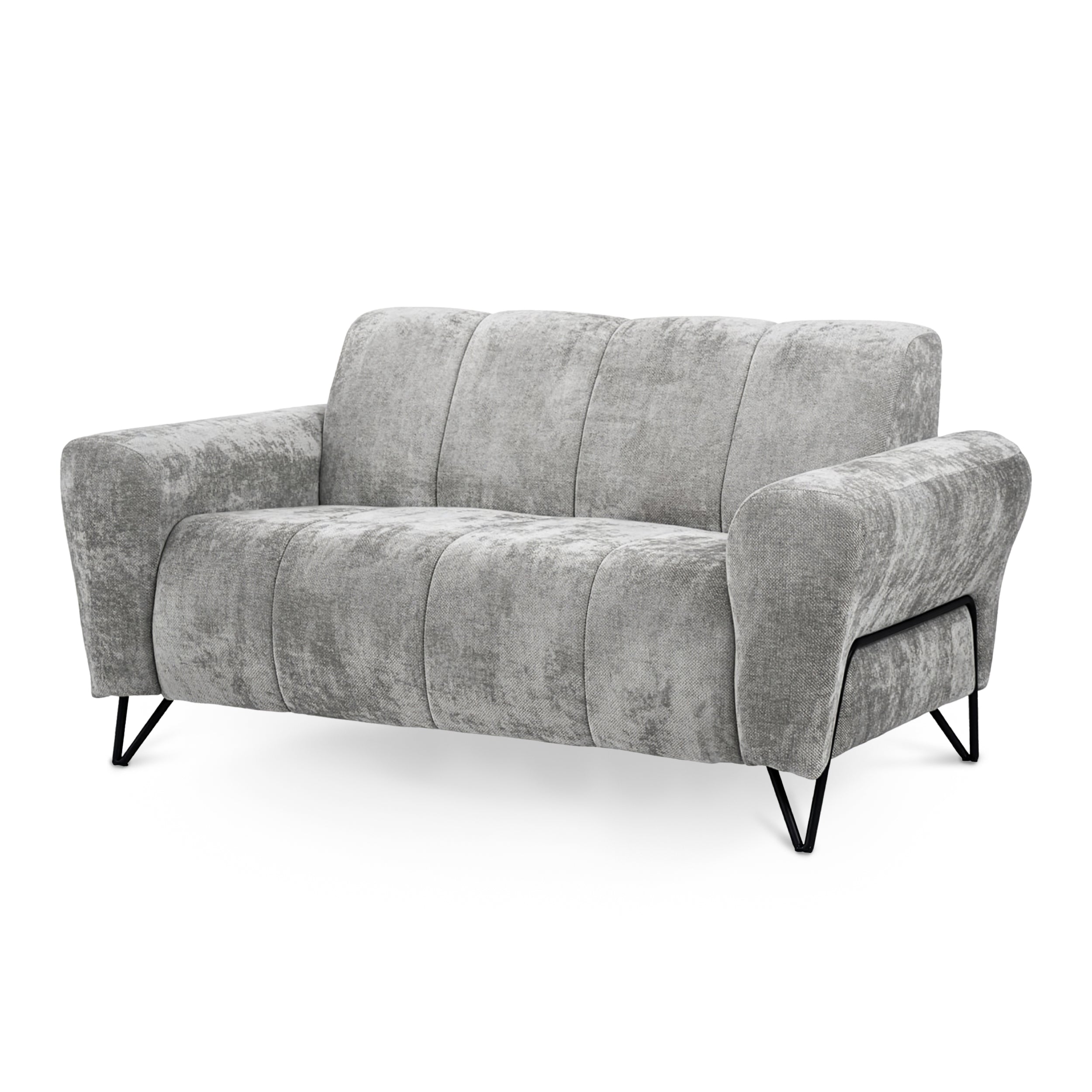 Sofa dwuosobowa do małych przestrzeni, tkanina Vega | Nellia Perłowa Mgła (VEGA 12)