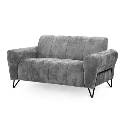 Sofa dwuosobowa do małych przestrzeni, tkanina Vega | Nellia Srebrny Kamień (VEGA 13)