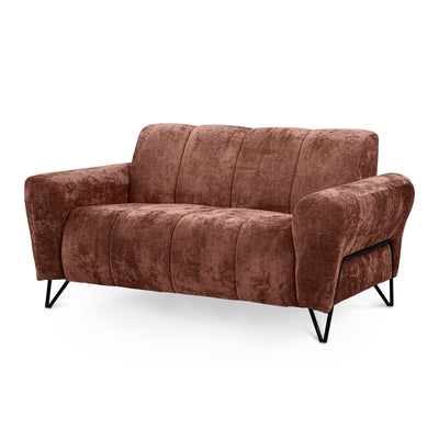 Sofa dwuosobowa do małych przestrzeni, tkanina Vega | Nellia Przygaszona Terra (VEGA 08)