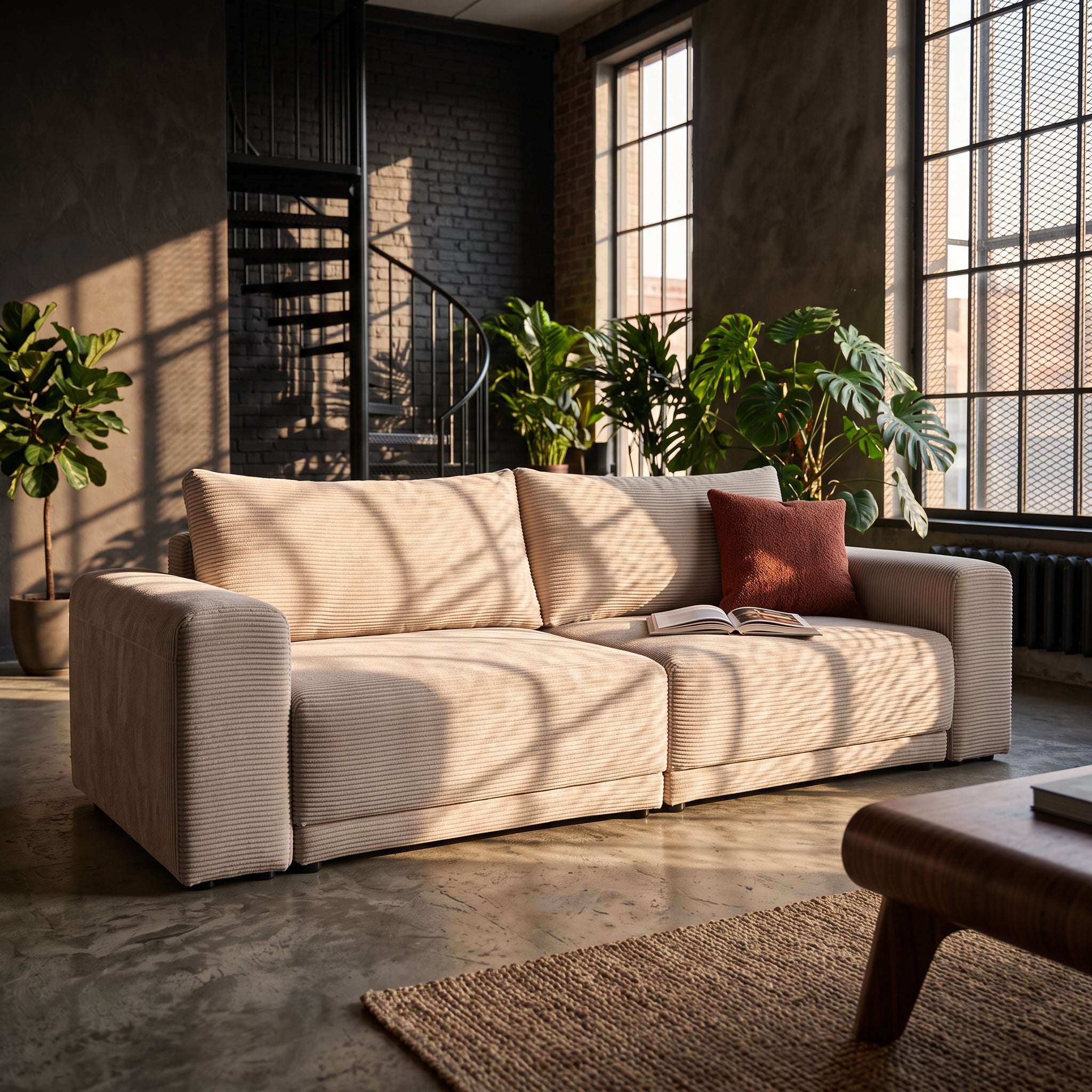Sofa Bed 145 × 203 with Storage in Modern Style | Zoria