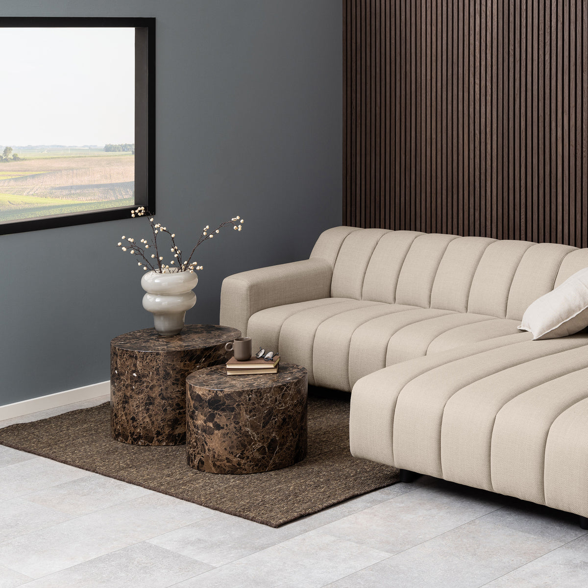 Set of 2 Round Coffee Tables in a modern style | Cilindro