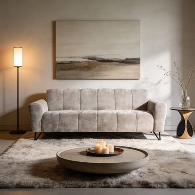 Sofa trzyosobowa do salonu w stylu nowoczesnym, tkanina Vega | Nellia