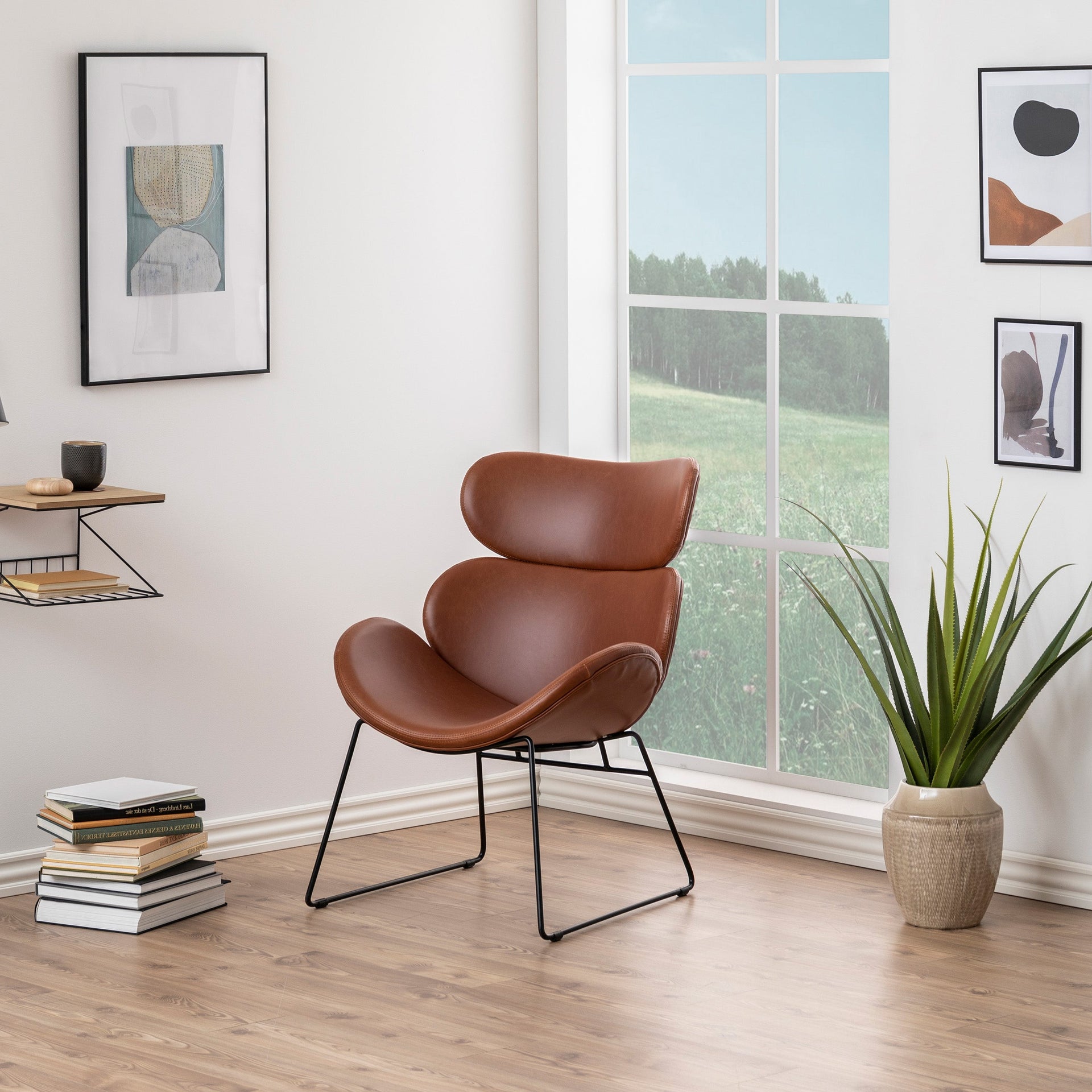 Fotel loftowy z profilowanym oparciem i metalową podstawą - ergonomiczny komfort, czarna lub chromowana podstawa | Ferum