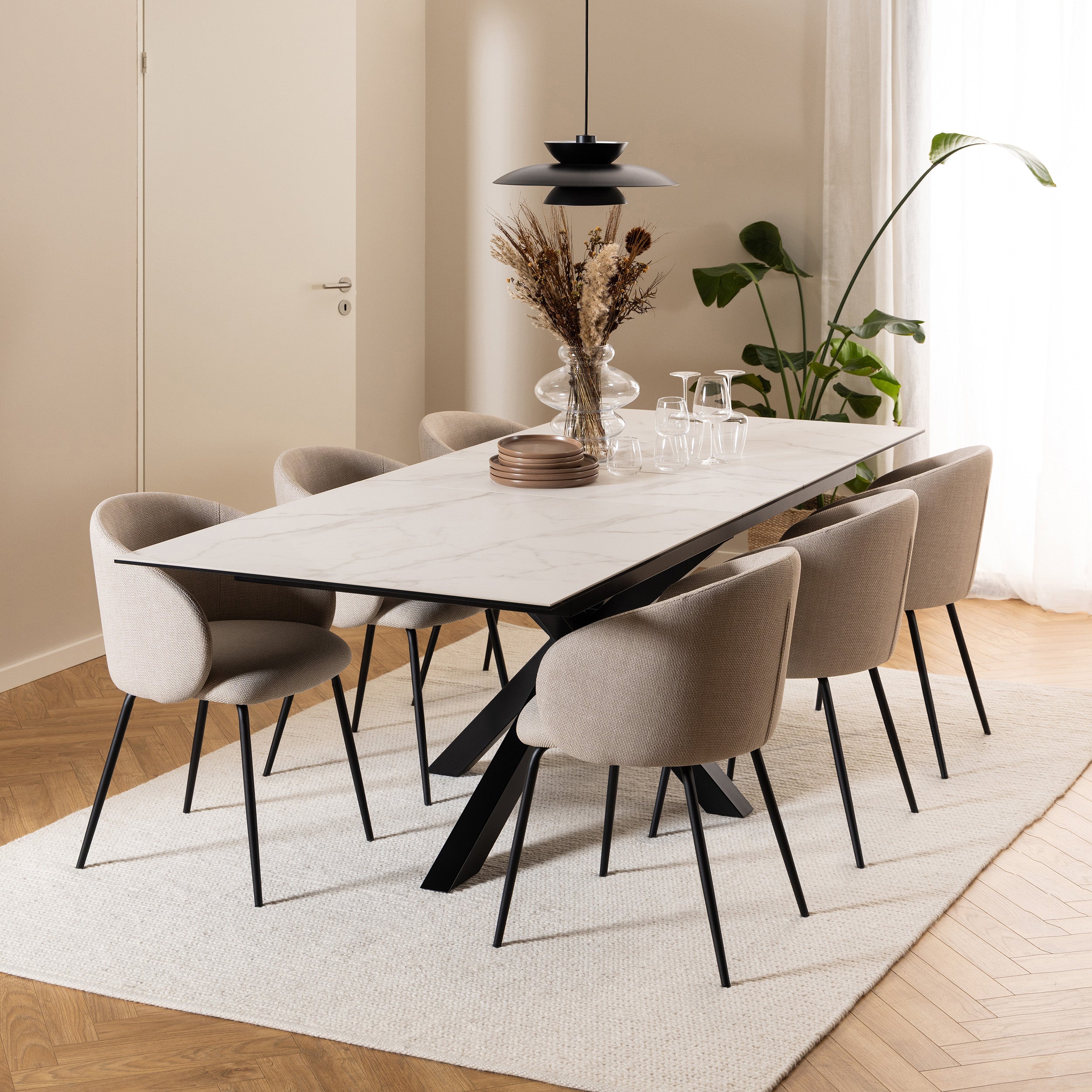 Duży rozkładany stół do jadalni 200-240x76 w stylu nowoczesnym | Lorrins