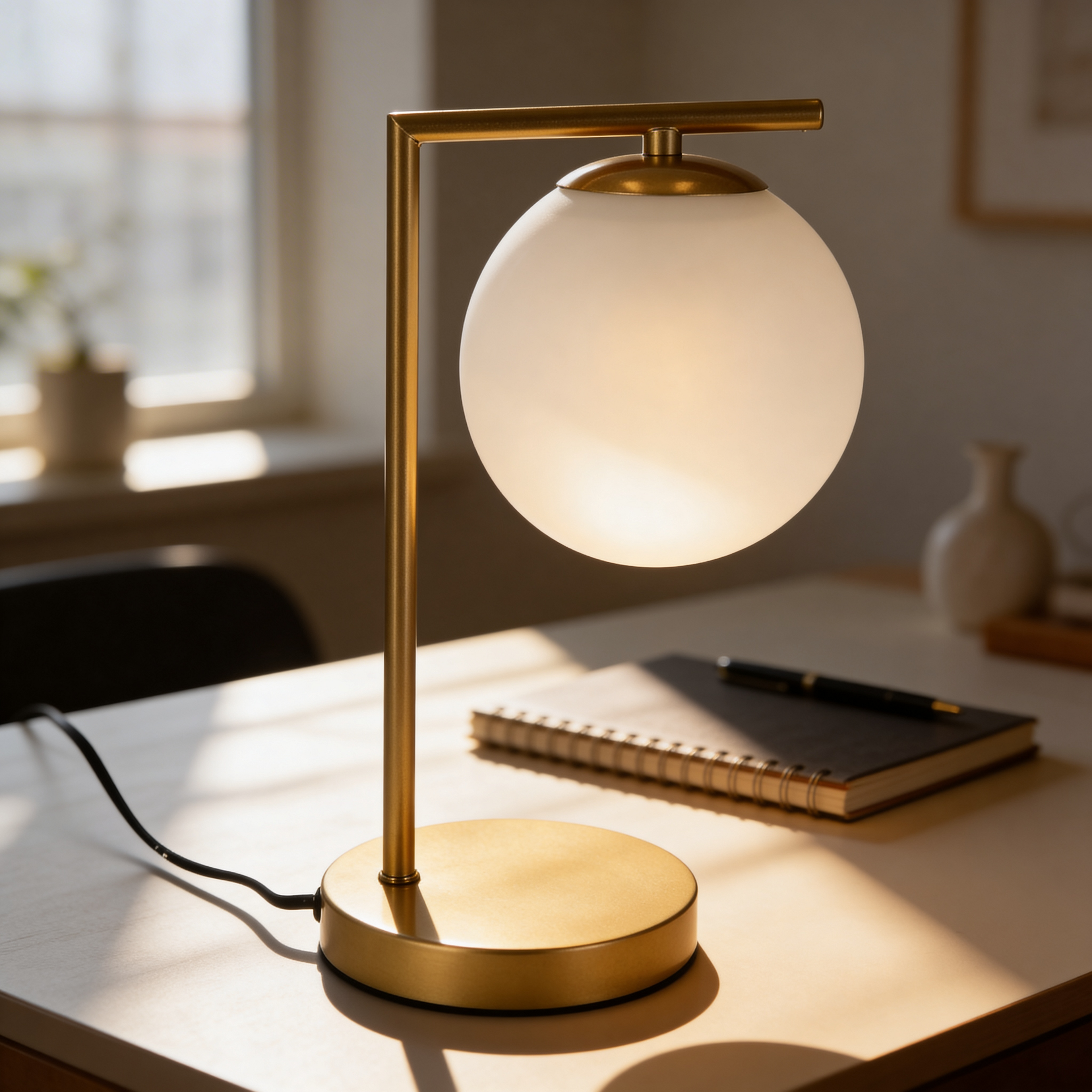 Lampka biurkowa z kulą Orbitella